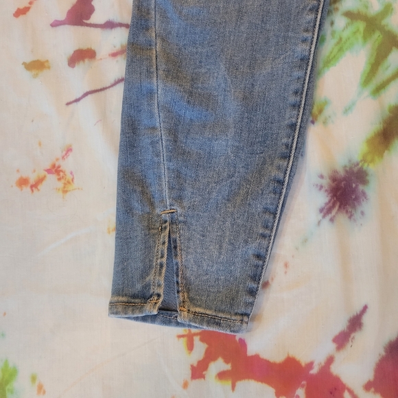 American Eagle Curvy Button fly Split Hem Skinny Jeans - Picture 3 of 7